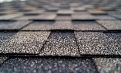 sand on an asphalt shingle roof, showing detailed lines and textures