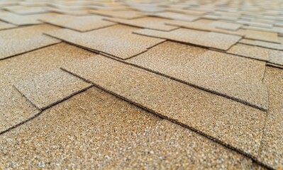 sand on an asphalt shingle roof, showing detailed lines and textures