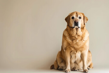 Cute dog posing. big dog. image for networks. fat dog. overweight dog