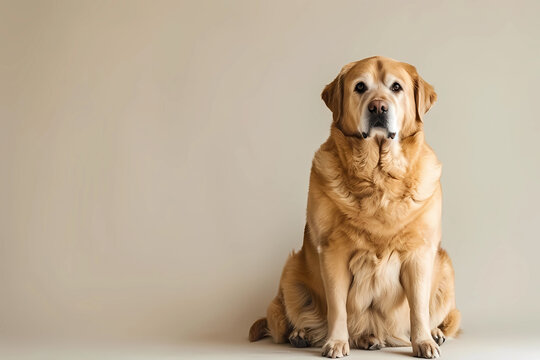 Cute dog posing. big dog. image for networks. fat dog. overweight dog