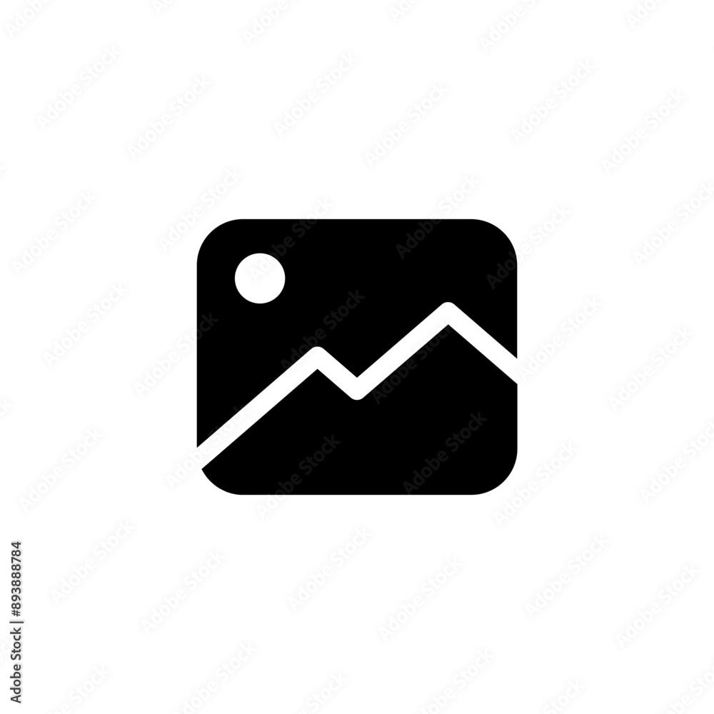 Poster gallery icon vector set, photo album icon, image picture symbol. thin line gallery photo outline ico