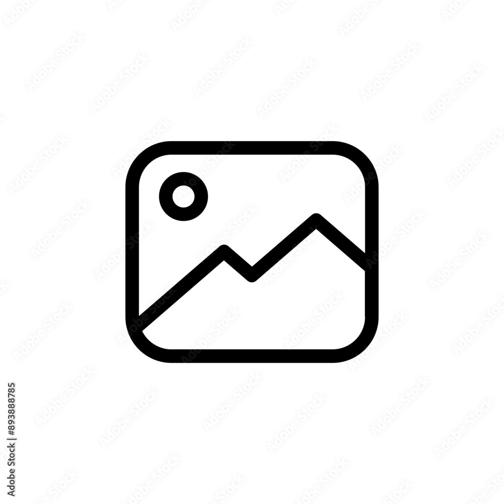 Aufkleber gallery icon vector set, photo album icon, image picture symbol. thin line gallery photo outline ico