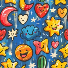 Playful Kids' doodles. Generative AI