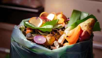 Organic waste is turned into compost and garden soil. A symbol of sustainability and environmental awareness.