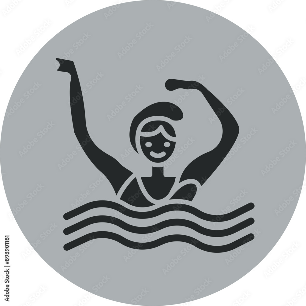 Wall mural swimming icon design