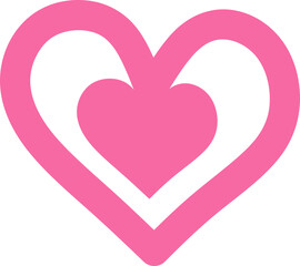 Heart Illustration - Pink Doodle