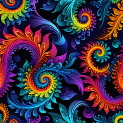 Fototapeta premium Abstraktion Fraktal Blumenkomposition 1x1. Hintergrund für das Design 2.