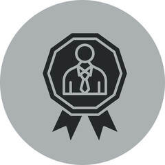 Obraz premium Employee Of The Month Icon Design