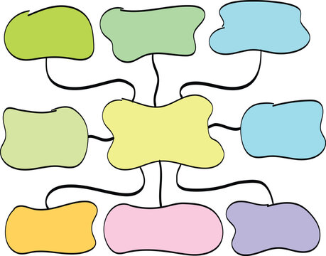 blank mind map sketch, infographics template