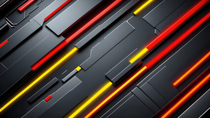 Abstraktion Rot gelb auf grau 16x9. Hintergrund f&uuml;r das Design 2.