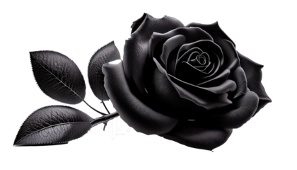 Schwartze Rose mit Golden Detail