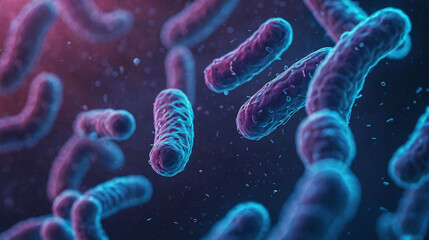 human microbiome and immune system, with beneficial bacteria and microorganisms