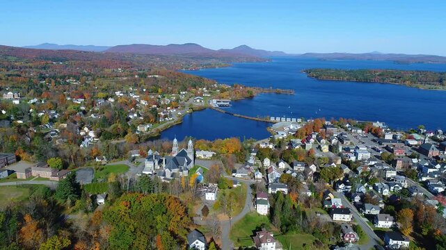 Looking Toward Lake Memphremagog in Newport, Vermont 