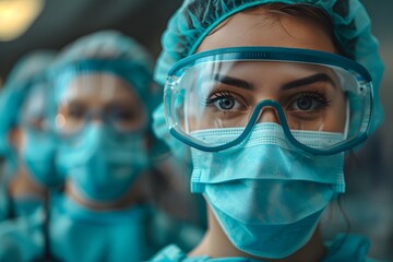 Dedicated Healthcare Professionals in Protective Gear