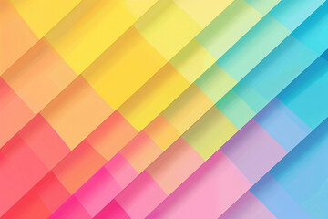Obraz premium A vibrant array of colors in a gradient pattern are beautifully arranged in an abstract, geometric composition.