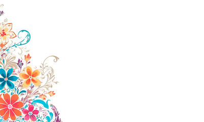 Watercolor floral frame