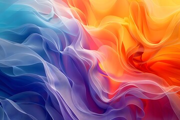 Obraz premium Vibrant Swirls of Colorful Fluid Abstract Art