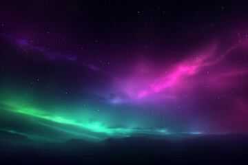 Obraz premium Vibrant Northern Lights Display in Night Sky 