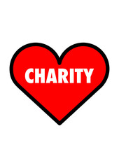 Charity in the heart of Vector Illustration
