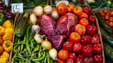 Heart shaped vegetables  collection of produce resembling hearts for unique culinary creations