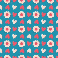 seamless pattern with hearts
