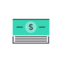 illustration of a sign icon cash