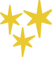 Obraz premium Yellow Hand Drawn Stars