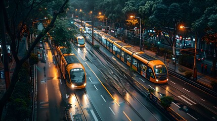An advanced transportation system in a Smart City with autonomous vehicles and smart roads