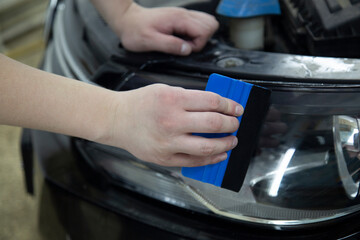 car paint protection film installing