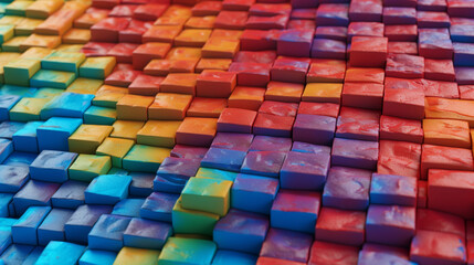 rainbow brick wall background