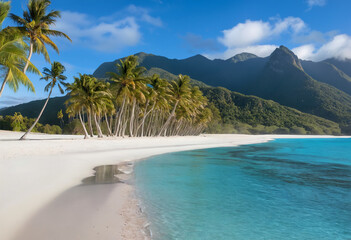 Fototapeta premium White sand beach