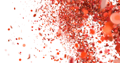 A dazzling display of red glitter capturing the essence of celebration and sparkle