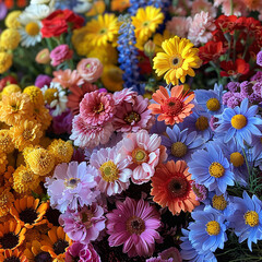 Colorful flower bouquet, floral design in isolated background. generated by AI