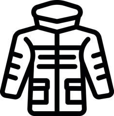 Thick winter jacket with a hood, perfect for staying warm and stylish during the coldest months