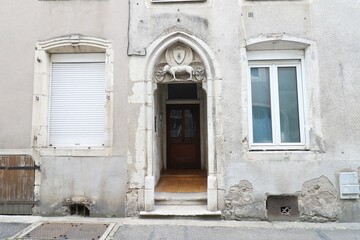 Bâtiment typique, vue de l'extérieur, ville de Toul, département de Meurthe et Moselle, France