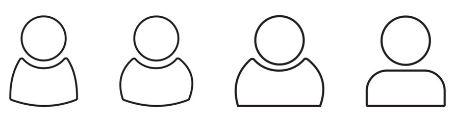 Monochrome icon. User icon in flat style, Person icon, User icon for web site,User profile login or access authentication icon. vector illustration