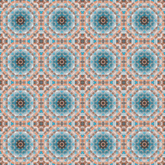 Seamless Textile Texture Interior Graphic Fashion Symmetric Template Fabric Tile Geometric Cloth Art Visual Background Digital Wallpaper Design Pattern.