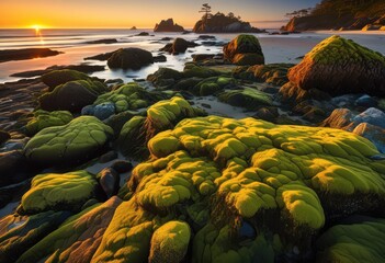Obraz premium eroded rocks tidal coastal beauty weathered stone formations edge, beach, erosion, landscape, nature, ocean, outdoor, scenic, sea, shore, water, zone, aquatic