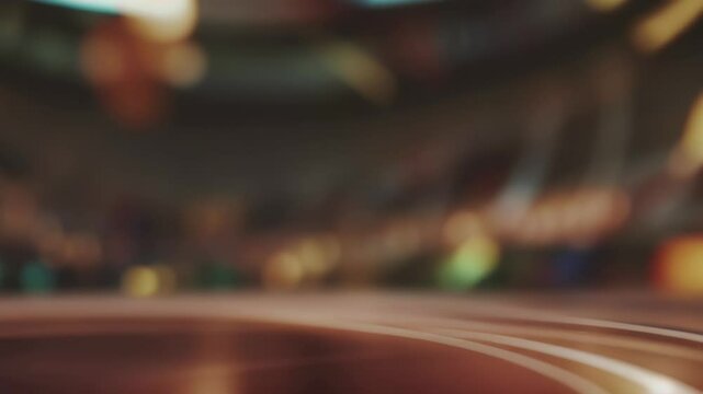 Blurred bokeh scene of athlete and spectators on Paris games 2024 or world cup 