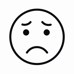 Fototapeta premium Free vector black line facial expression icon symbol message