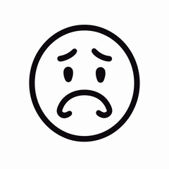 Fototapeta premium Free vector black line facial expression icon symbol message