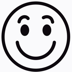 Free vector black line facial expression icon symbol message