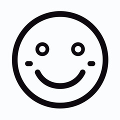 Fototapeta premium Free vector black line facial expression icon symbol message