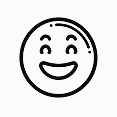 Free vector black line facial expression icon symbol message