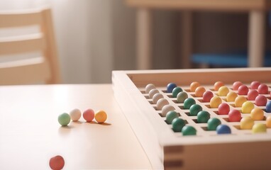 montessori teaching pedagogy , kid play concept with copy space --ar 8:5 --v 5 Job ID: c2aae1f4-8e25-468c-8c0a-d8735aa4e0db