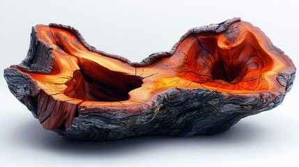 An exquisite image of an intricately carved wooden bowl featuring vibrant colors and a unique design, beautifully showcasing the artistic craftsmanship and organic elegance of wood art.