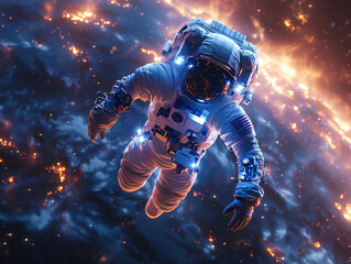 Fototapeta premium Abstract Astronaut Illustration