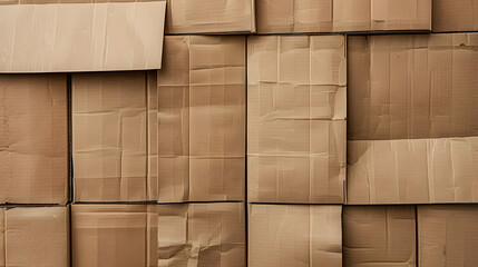 Recycled brown paper box pattern texture in cardboard sheet background