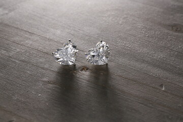 Heart Shape Diamond Earrings