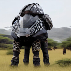 animal in futuristic armour